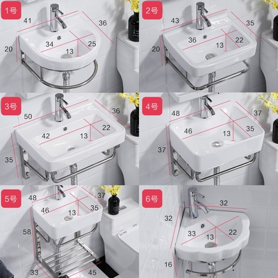 厕所小型洗手盆三角形洗脸盆转角微型卫生间墙角迷你壁挂式角盆