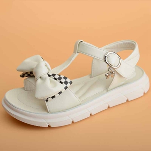 牧童女童凉鞋公主鞋2022夏季新款女孩公主蝴蝶结沙滩鞋中大童软底