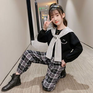 女童套装儿童潮衣穿搭洋气小孩子可爱入秋小学生宝宝走秀潮流保暖