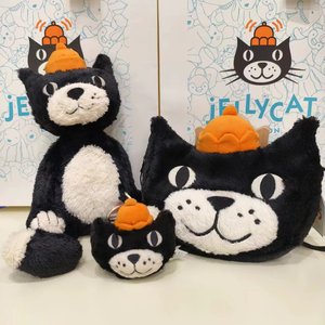 正品Jellycat吉利猫原版黑色猫猫玩偶爆款包包挂饰礼物25周年