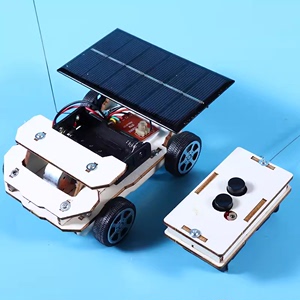 中小学生科技小制作DIY无线遥控太阳能赛车益智拼装玩具实验套装