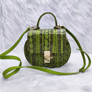 蛇皮包真皮女包小猪包欧美时尚手提包单肩斜挎包休闲潮流包小圆包