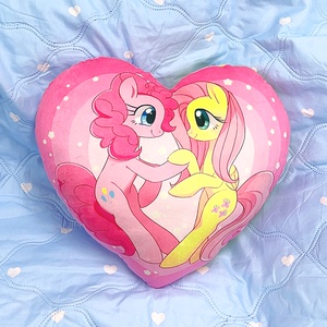 mlp 小马宝莉同人粉红组萍琪小蝶碧琪柔柔大抱枕拼色毛绒靠垫靠枕