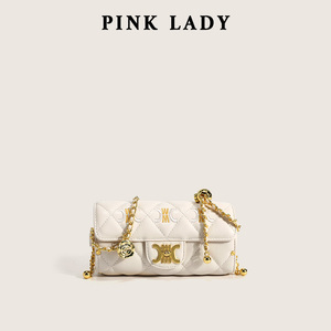 pink lady 夏季新款高级质感链条小金球圆筒包单肩斜挎女包包时尚