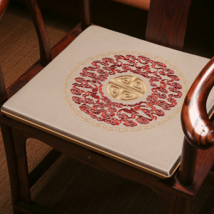 新中式圈椅防滑椅垫实木红木沙发垫坐垫家具椅垫加厚海绵靠垫定做