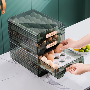 鸡蛋收纳盒冰箱专用抽屉式保鲜食品级整理神器放装蛋格鸡蛋托盒子