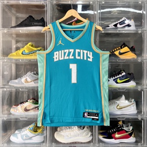 【堂堂】Jordan NBA 夏洛特黄蜂23-24赛季城市版鲍尔SW球迷版球衣