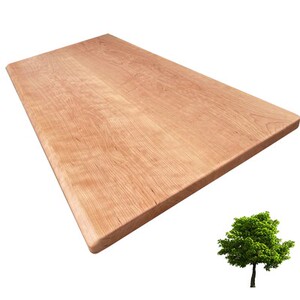 北美樱桃木桌面板定做实木原木电脑升降桌板书桌餐桌工作吧台面板