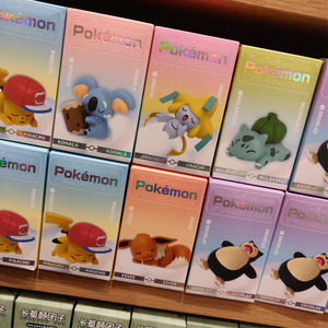 miniso名创优品 宝可梦卡比兽皮卡丘伊布妙蛙种子盲盒摆件车载