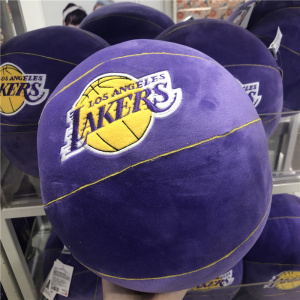miniso名创优品 nba洛杉矶湖人队球形抱枕靠垫限定款汽车玩偶
