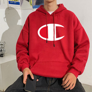 2022新款champion冠军连帽卫衣男款运动红色纯棉薄款休闲长袖外套