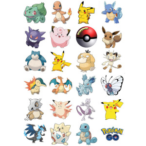 神奇宝贝口袋妖怪宠物小精灵宝可梦pokemon go皮卡丘火龙纹身贴纸