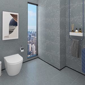 润鑫建材卫生间瓷砖防滑现代简约北欧素色水磨石质感哑光砖400800