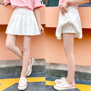 女童白色短裙百褶裙子儿童半身裙中大童洋气防走光春夏款小女孩12