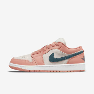 nike耐克官方正品air jordan 1女鞋aj1粉蓝色low复古篮球鞋dc0774
