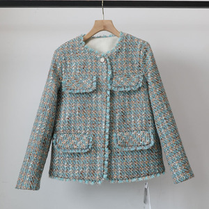 小香风短外套女春夏秋新上衣粗花呢炸街九品格格5826小个子欧洲站