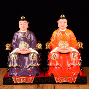 60广久旗舰店天猫台湾鎏金纯铜金花教主神像金花娘娘家用供奉仙家像