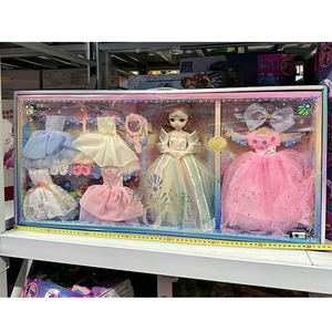 灵雪儿古装汉服小龙女公主古风娃娃换装女孩过家家双层床套装玩具