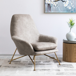北欧舒适轻奢单人沙发椅布艺时尚沙发设计师款客厅休闲椅现代简约