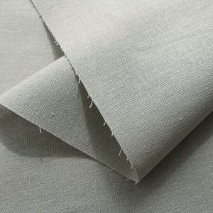 手工服装家居面料基础百搭纯色素色棉麻布料中式感浅青灰清仓