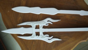 剑三cos天策武器炎枪重黎道具