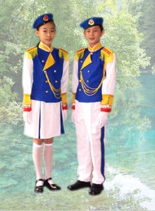 新款中小学乐队服装幼儿鼓号队仪仗队表演服少儿升旗手服中性包邮