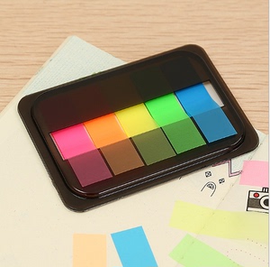 抽取式盒装便利荧光指示膜78*56长条形指示标签文件分类便签纸