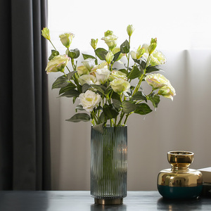 洋桔梗花仿真花假花花瓶单枝插花花束家居餐厅茶几摆放装饰花艺