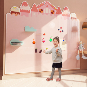 儿童房间布置公主女孩卧室墙面装饰床头涂鸦创意贴板壁画家用角落