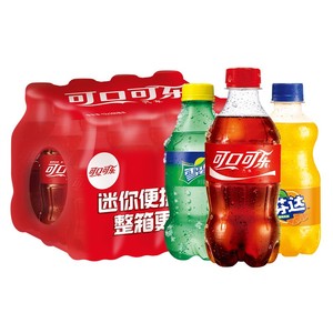 可口可乐雪碧芬达迷你小瓶装6瓶可乐碳酸汽水饮料整箱批发饮品