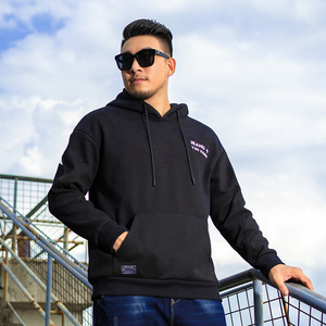 中年男式肥佬外穿带帽条纹撞色上衣特肥特宽特胖200斤彪悍卫衣男