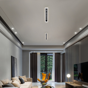 格栅灯嵌入式线条灯cob射灯led方型天花别墅无主灯照明办公会议室