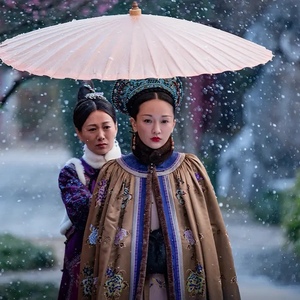 如懿传影视同款如懿周迅花朵刺绣披风斗篷冬季满族宫廷服饰旗装