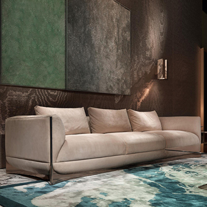 轻奢风意大利进口真皮沙发别墅高端定制红星美凯时尚visionnaire