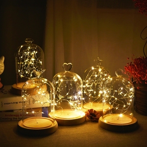 火树银花灯直径10cm12cm爱心罩子led灯永生花玻璃罩子圣诞节礼物