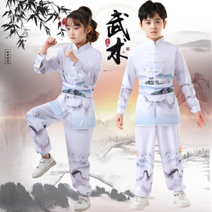 武术服装儿童八段锦太极拳练功服少儿表演服团体比赛衣服训练服