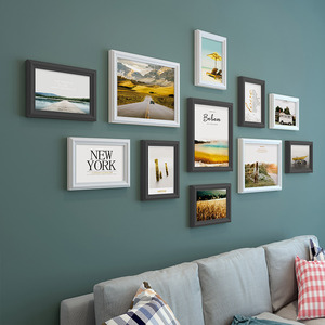 北欧照片墙装饰免打孔相片客厅背景墙相框挂墙墙上相册墙创意组合
