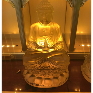 寺庙大雄宝殿阿弥陀佛树脂仿琉璃小佛像摆件千佛龛万佛墙法器定制