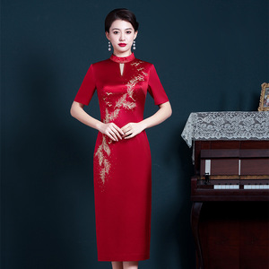 妈妈婚宴礼服喜婆婆女装六礼结婚婆婆喜服高端夏季2021年新款高档