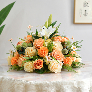 00云格丽旗舰店天猫中式大圆桌转盘中间摆花酒店会所餐厅装饰餐桌桌