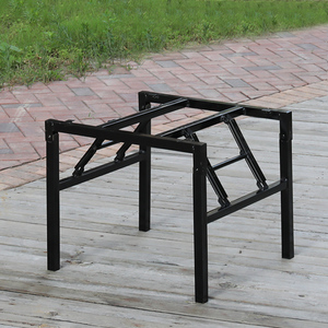 简易可折叠桌腿支架 桌架 铁桌子腿 餐桌腿 桌架子 金属桌脚 家用