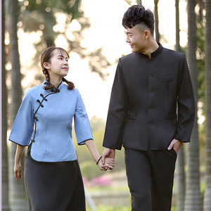 学生装出租赁五四青年女班服民国风中山装男女大合唱演出毕业服装