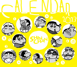 【待补】2024 shinchan 蜡笔小新 卡通小台历 拍前请注意尺寸