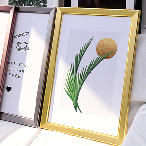 铝合金前开启画框装裱挂墙60x90相框a4写真a1边框4k任意尺寸定制