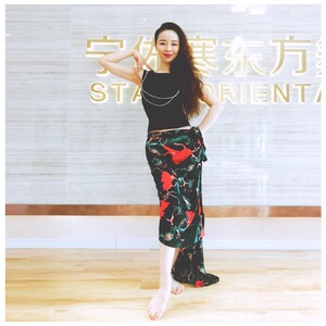 2018纪小白&宁佐寒 古夏末肚皮舞短上衣开叉裙子演出服练功