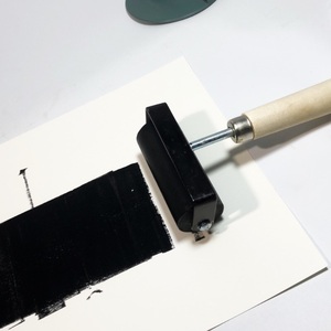 奇朵t版画滚轮滚筒橡胶木刻版画吹塑纸版画胶版画滚油墨滚颜料版