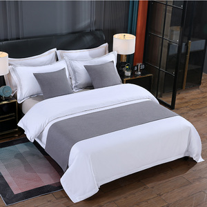 五星级宾馆酒店床上用品纯色简约现代床尾巾床盖床旗北欧轻奢民宿