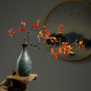 新中式花瓶陶瓷摆件客厅插花茶桌博古架茶室古风小花器禅意装饰品