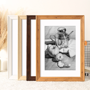 简约相框挂墙素描美术作品装裱画框架四4k开8k八外框a4纸展示框a3