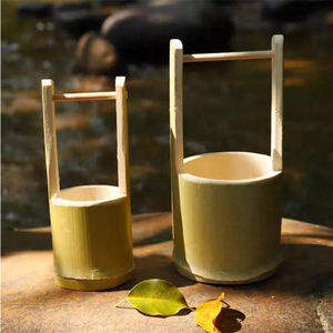 竹子打水竹筒桶纯手工天然竹小新鲜幼儿园竹竹桶楠水桶水桶竹制品